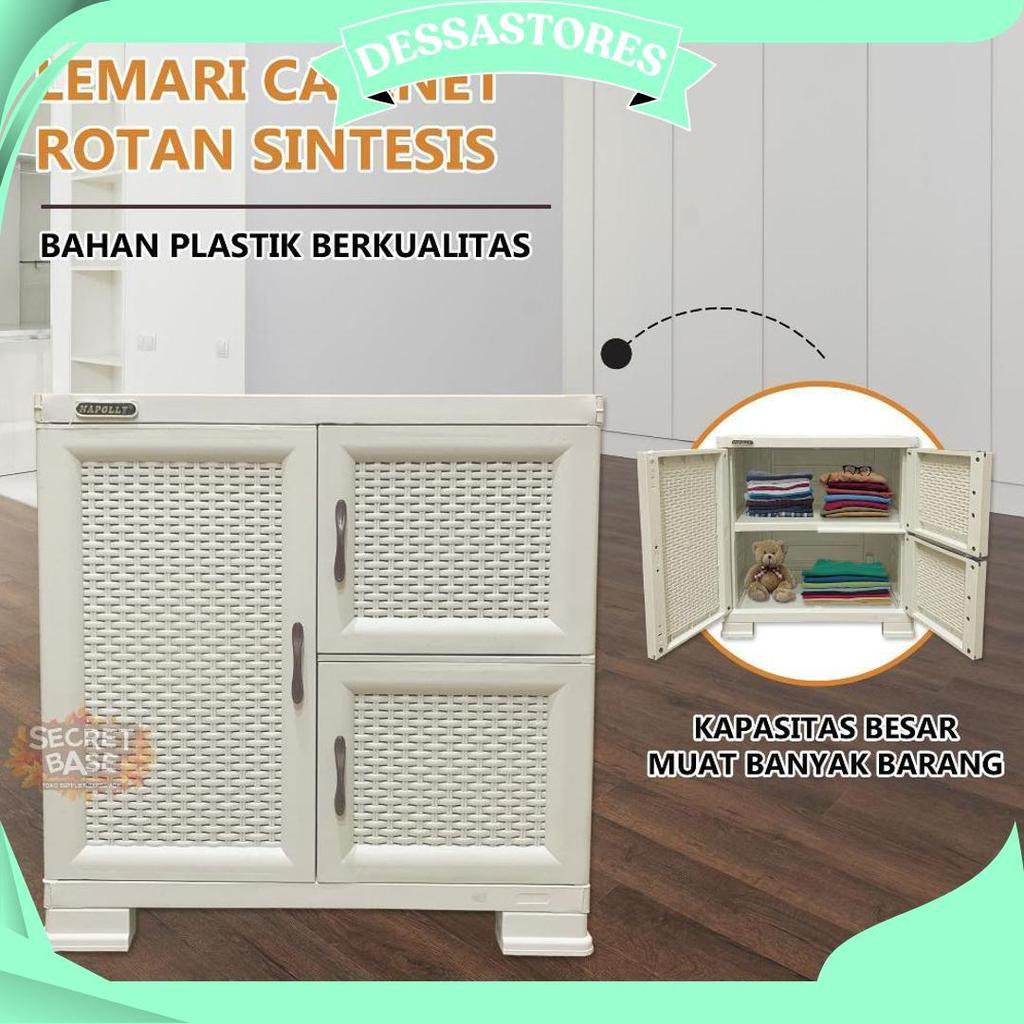 Napolly Crs Lu 23 Putih - Almari Pakaian Plastik / Box / Lemari Baju Minimalis Cod