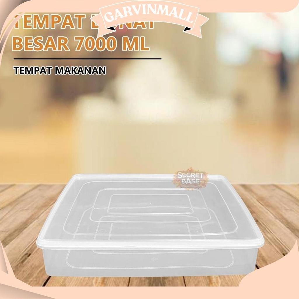 Tempat Donat Besar - Wadah Makanan Serbaguna 7000Ml / Kotak Plastik Rapat Cod