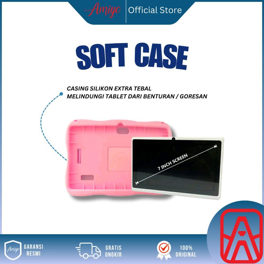 [SOFT CASE] Amiyo Tablet A15 Astronout Pink Edition + Stylus Pen Mini Pink + Tali Selempang Pink aks