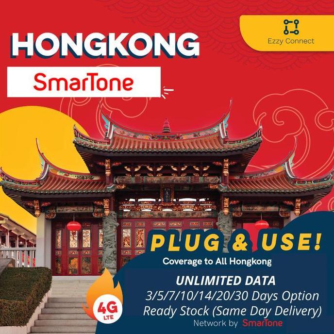 DE59 - Simcard Hongkong & Macau Unlimited with FUP & True Unlimited by EzzyConnect | Hongkong & Maca