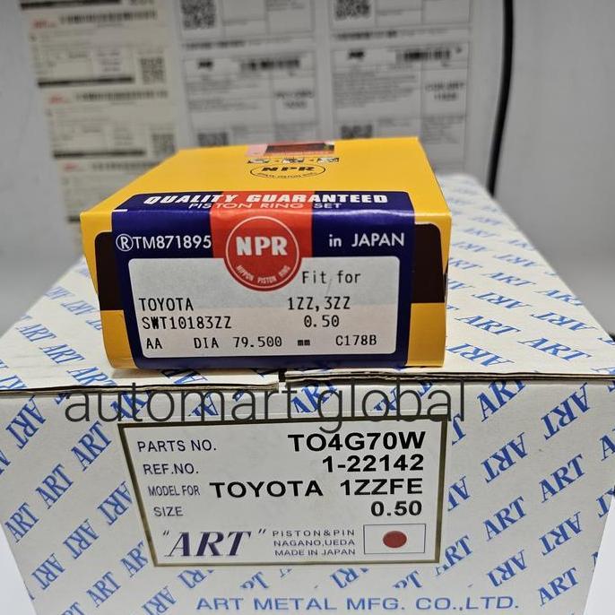 SOL MARRON paket piston std Altis ring piston Altis 1zz fe teikin Riken japan