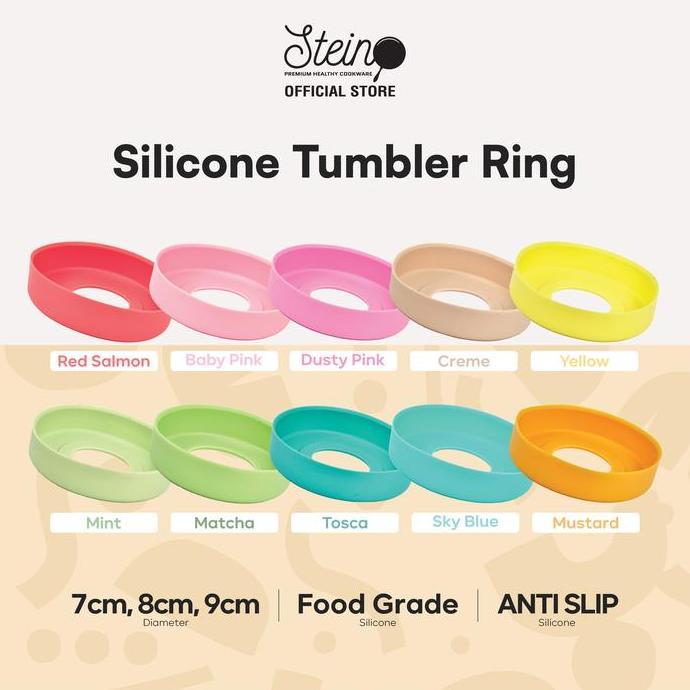 STEIN Silikon Alas Tumbler Anti Slip 8cm - Silicone Tumbler Ring