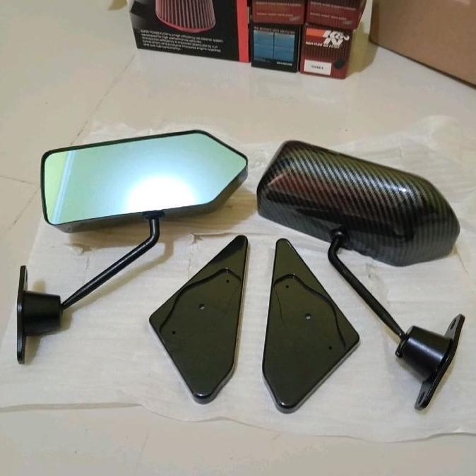 Spion F1 Mobil Racing Kaca Blue | Spion Mobil Racing F1 Carbon | Kaca Spion Mobil Racing Model F1 Ka