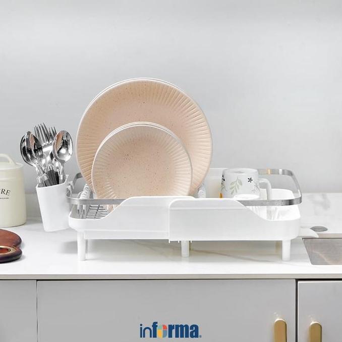 INFORMA NEW WILLARD RAK PIRING 1 TINGKAT EXTENDABLE - PUTIH