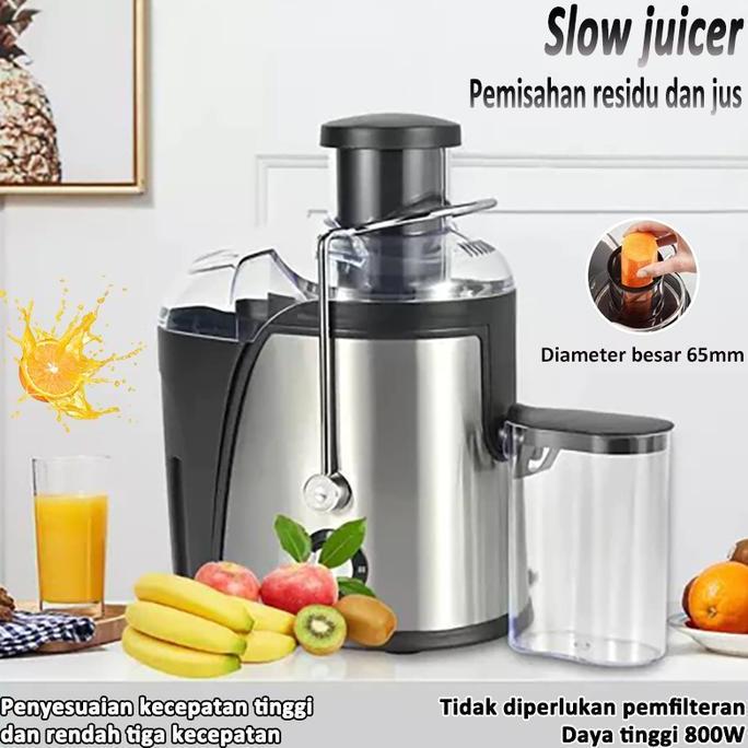 Juicer Extractor  800W-Slow Juicer 99% Fresh Fruit Juice Juicer Extractor  Fruit Juicer Stainless St