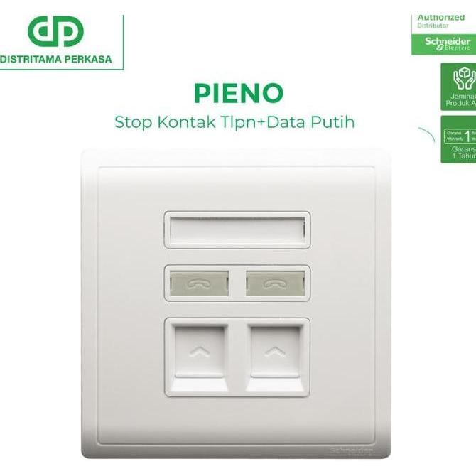 // Schneider Pieno Stop Kontak Telepon+Data White - E8232TDRJS_5 //