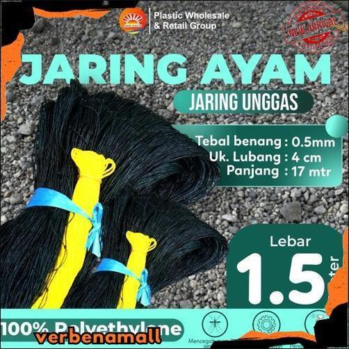 COD Jaring Pagar Ayam 1,5  Meter Jaring Kandang Ayam Lebar 1,5 Meter Panjang 17 Meter