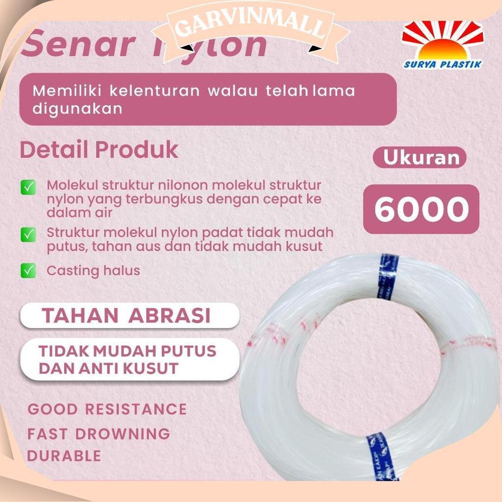 Senar Cap Ikan Kakap  Ukuran 6000 (150)  Per Roll /Tali Senar Pancing / Senar Layangan Ori