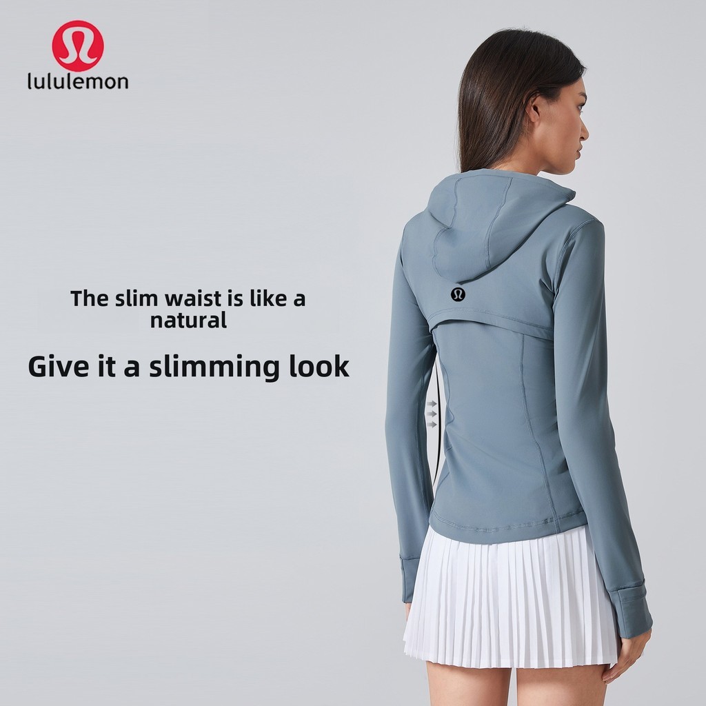 New Arrival 2026 LuluLemon Ladies Sports Hooded Jacket Women Slim-fit Shaping Zipper Stretch Running