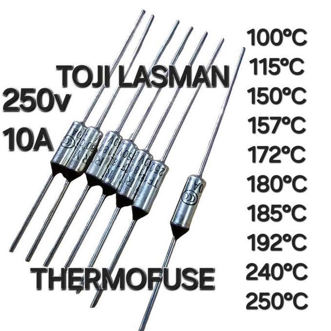 Cod ( Thermofuse )   10A 250V Tf C Thermal Fuse Heating Element Pius Strika Gosokan Magic Com Cut Of