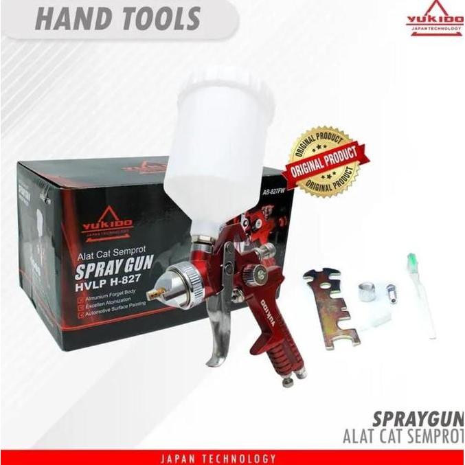 KAHONO Spray Gun HVLP H-827 Semprotan Cat Original Yukido Japan Technology 600cc Tabung Plastik