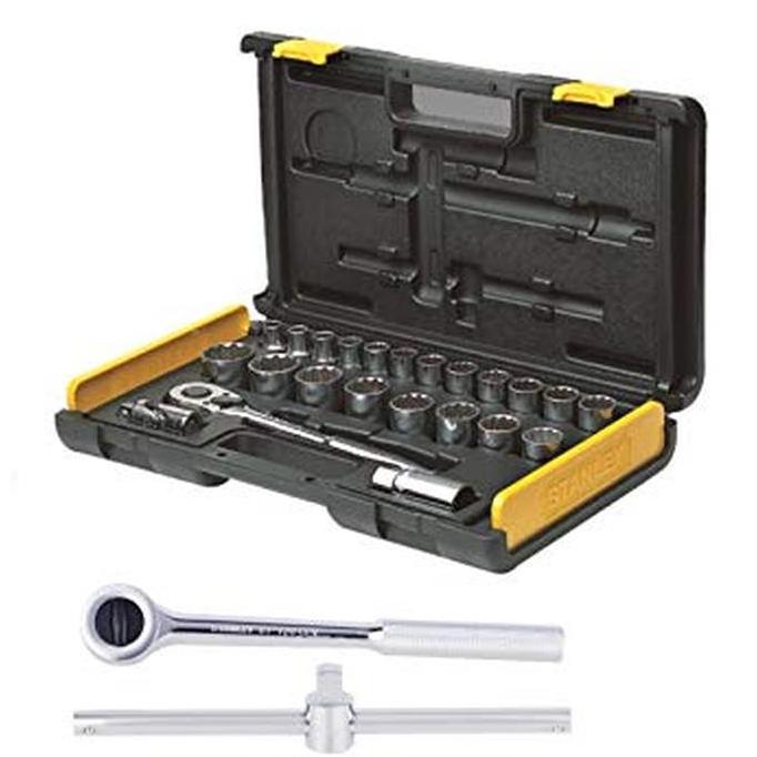 Stanley 27 Pcs Set Kunci Socket 12 Pts 1/2 Inch
