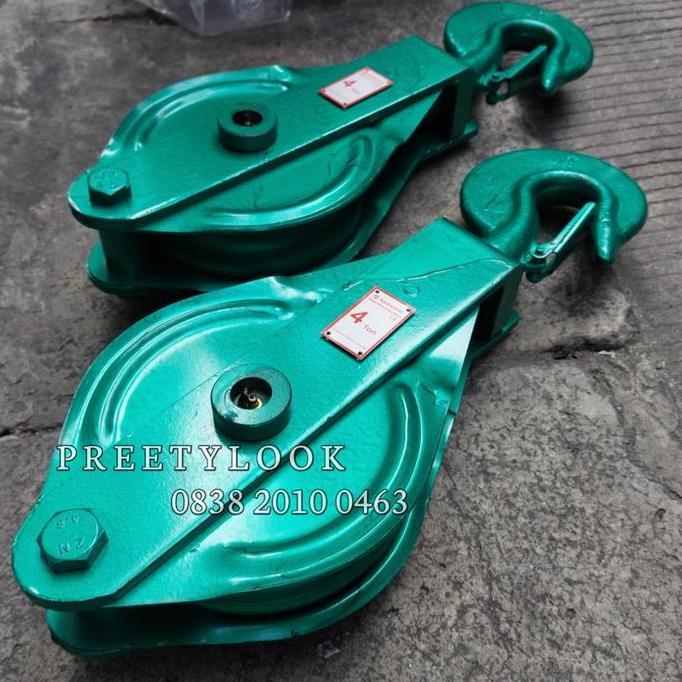 BROOK Katrol Snatch Block 4 Ton Nagasaki Japan Single Shave For wire 22 Mm