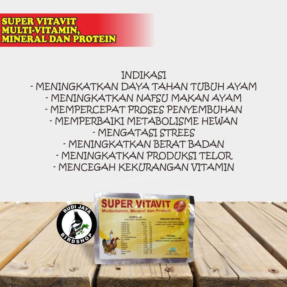 Edf-62 Sd83 Super Vitavit 1 Sachet 10 Kapsul Raid-All Multivitamin Untuk Ayam Bebek Unggas Bukan Vit