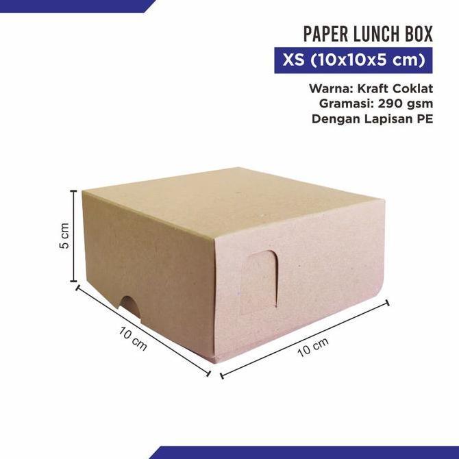 Paper Box Harga Pabrik (Kotak Nasi kertas) B35K2 - Coklat