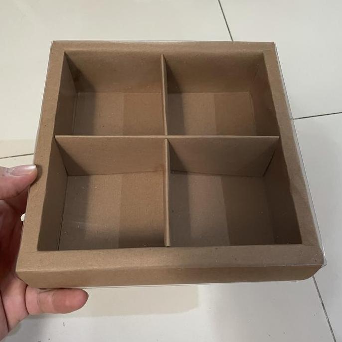 Dus Cokelat mika polos sekat 4