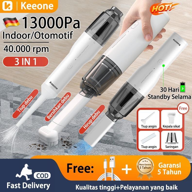 Keeone Vacuum Cleaner Mobil Mini Nirkabel Multifungsi Cordless Penyedot Debu Portable Vacum Cleaner 