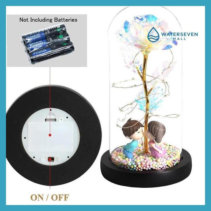 ( ORIGINAL  ) HOME BUNGA MAWAR LAMPU LED DEKORASI GALAXY ROSE KISSING KRAFT - MSFRG-A01 GOOD QUALITY