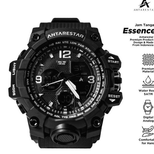 Antarestar Jam Tangan Outdoor Essence Series Led Dital Wateroof Rubber Pria Wanita Elegan Stopwatch 