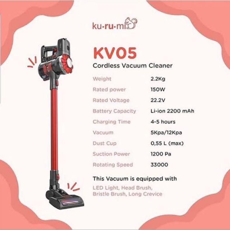 Kurumi Roller Brush / Sikat Putar KV 05 ORI penyedot debu