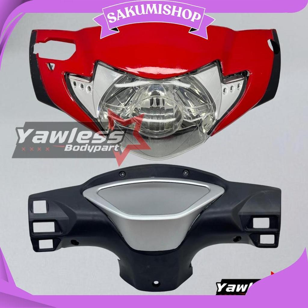 Batok Supra X 125 Lama Merah Plus Lampu Depan Supra X 125 Lama / Totok Depan Supra X 125 Merah Ori