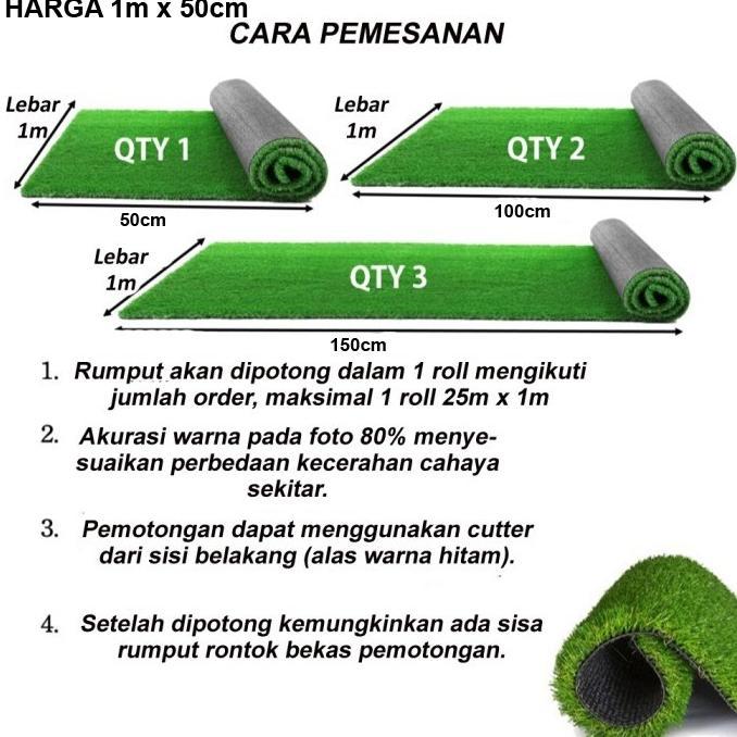 Promo Cod Diy Karpet Rumput Sintetis Mini Golf Tebal 1 Cm Karpet Keset Rumput Meteran Rumput Palsu F