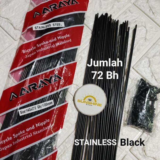 Promo Spoke Jari Ruji 272 Araya 14Gx272Mm Velg Rims Sepeda Mtb 27.5 Dan Roadbike Fixie 700C Stainles