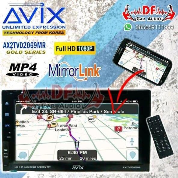 Doubledin Full Glass Mirrorlink AVIX [DF CAR AUDIO] murah