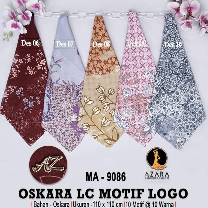 GROSIR JILBAB HIJAB KERUDUNG AZARA MOTIF LC POLYCOTTON VOAL PART 11