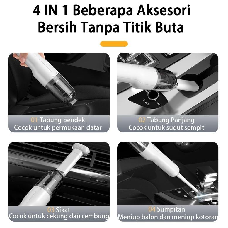 Keeone Vacuum Cleaner Mobil Mini Nirkabel Multifungsi Cordless Penyedot Debu Portable Vacum Cleaner 