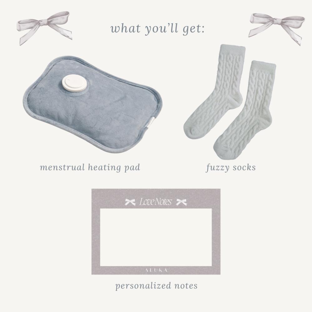 Menstrual Relief Heating Pad Hampers Kit Aluka / Pereda Nyeri Haid - Kram Perut Menstruasi - GIFT SE
