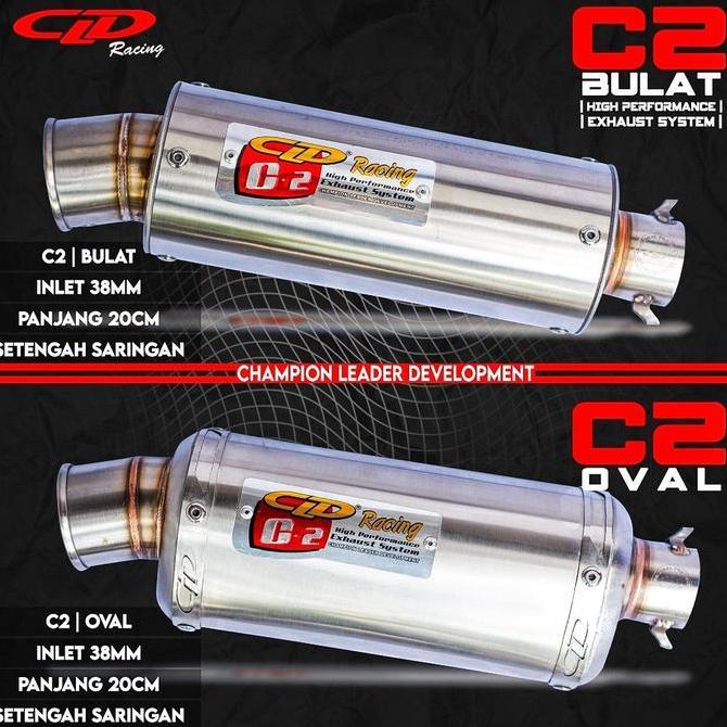 Silencer Only Knalpot CLD Racing type C2 Bulat/Oval Original