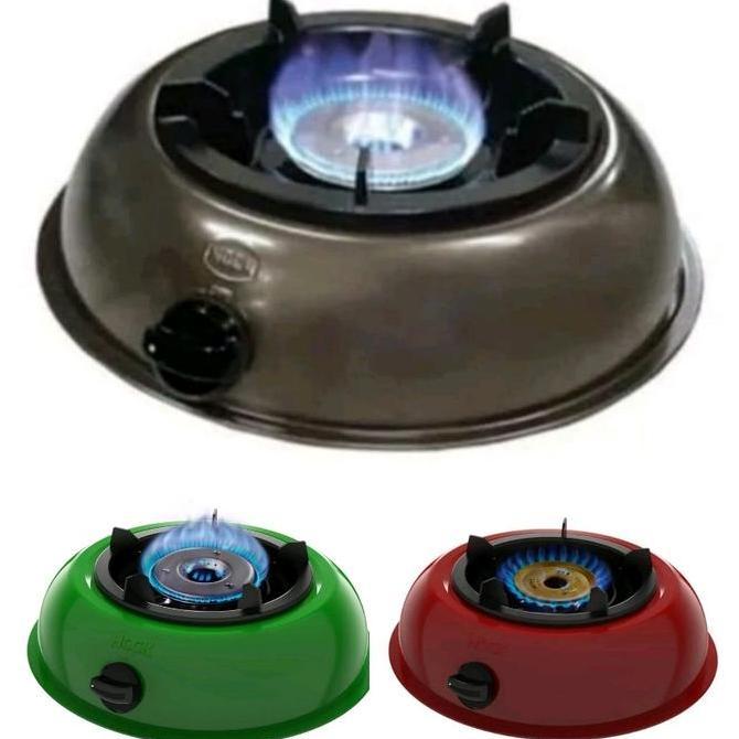 Kompor gas 1 Tungku HOCK 100 MD  Kompor Bulat Kompor Low Pressure Hitam