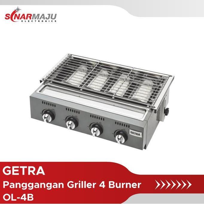 Getra OL-4B Kompor Panggangan Tanpa Asap Gas 4 Tungku BBQ Burner