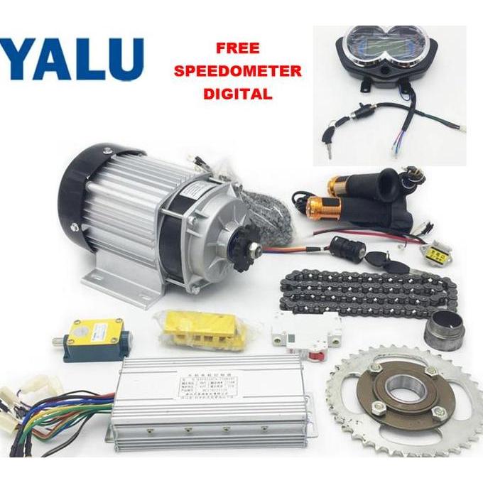 Motor Listrik Bldc 1000W 48V Dinamo 1Kw Beban 800Kg Atv Gokart Jeep Kualitas Terbaik Harga Termurah