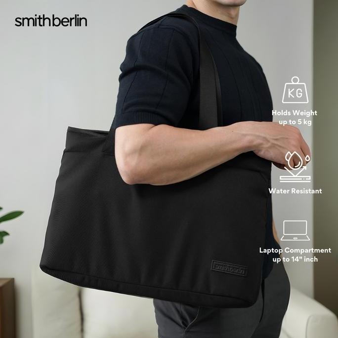 Smith Berlin Carter Bag Black - Tote Bag Pria HT