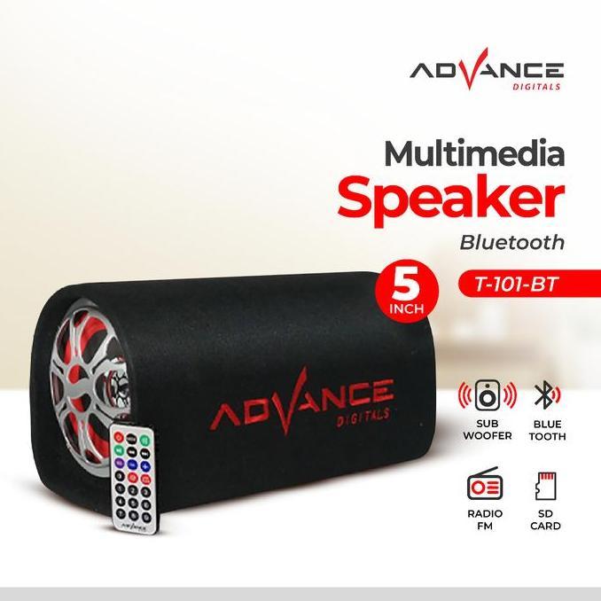 Advance T-101Bt Speaker Bluetooth Mobil Ukuran 5 Inch Super Bass Salon Aktif Subwoofer Speaker Tabun