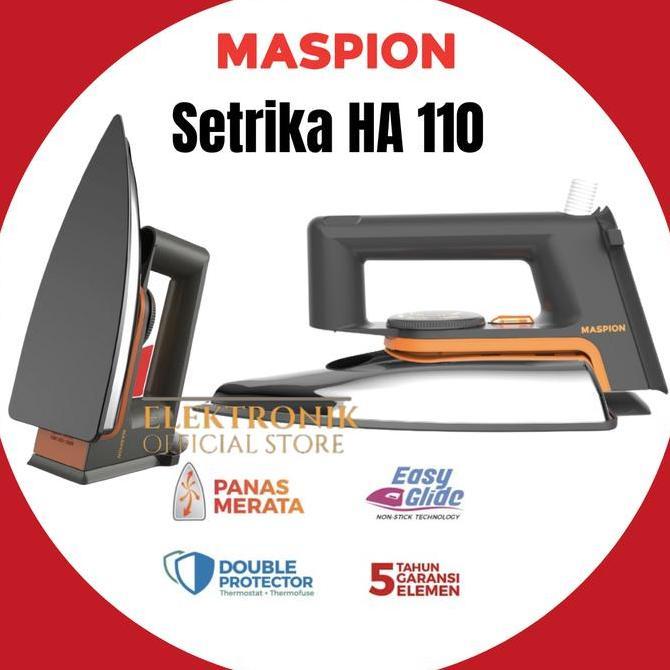 MASPION SETRIKA HA 110 SETRIKA PROMO Black Kabel