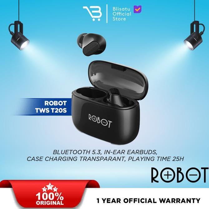 TWS Robot Wireless Earphone Bluetooth 5.3 Airbuds TWS T20S Original Original
