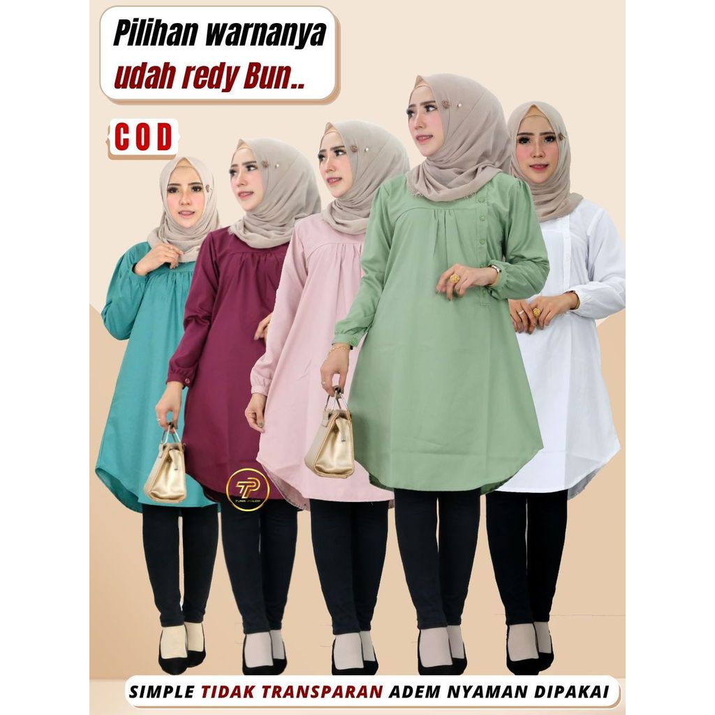 Baju Atasan Tunik Wanita Dewasa JUMBO LD 130 Bahan Katun Toyobo J8