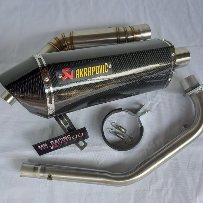 Knalpot Racing Akrapovic Carbon R15 Xabre Vixion Byson Mx135 Satria fu Original