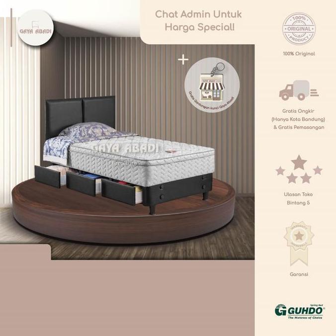 TERBARU Springbed Guhdo Drawer Bed Standard Plush Top/ Kasur Guhdo Drawer Bed