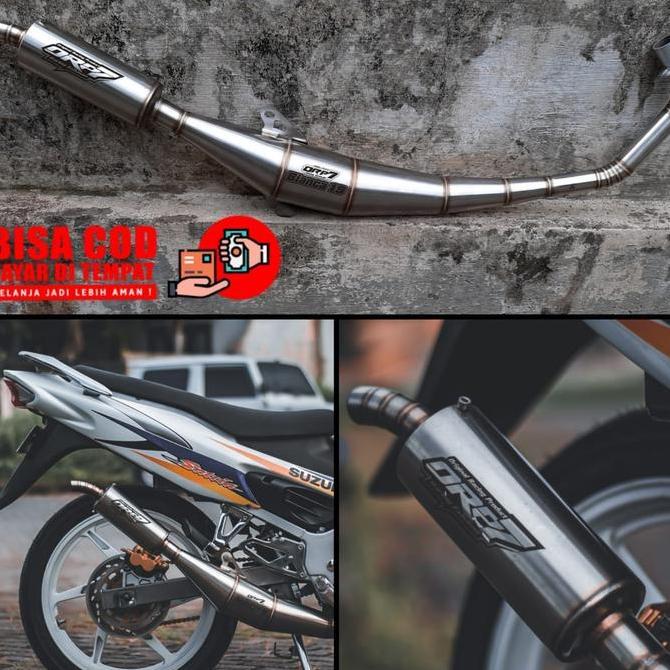 knalpot satria 2 tak racing stainles knalpot satria hiu Original
