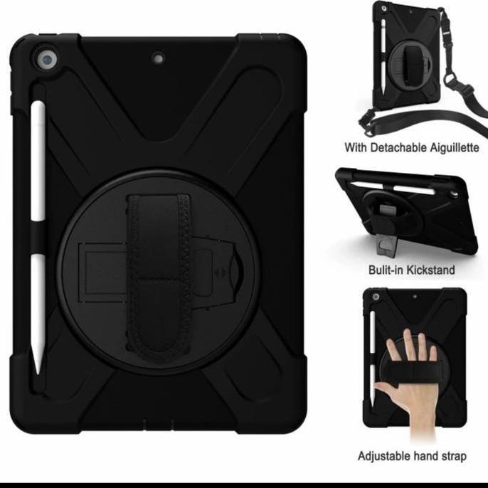 TERBARU - Case armor strap free tali selempang plus Pen Stylus Ipad 7/8/9 10.2in