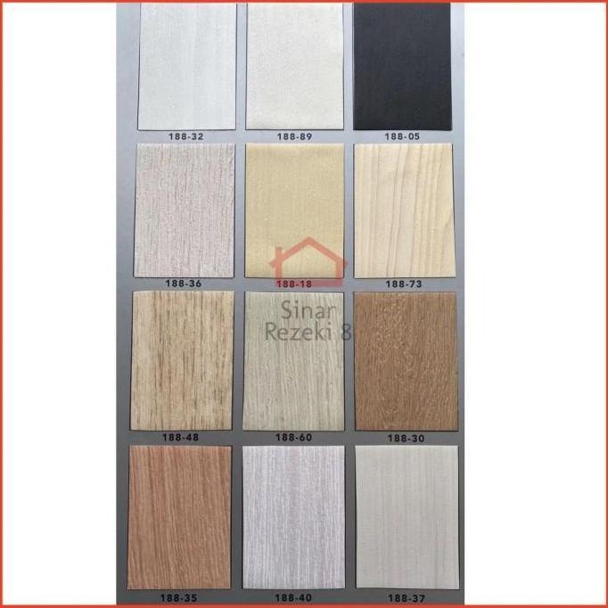 Promo PVC Sheet Urat Kayu Taco Coklat Serat Pelapis Lemari Lapisan Meja Deco COD