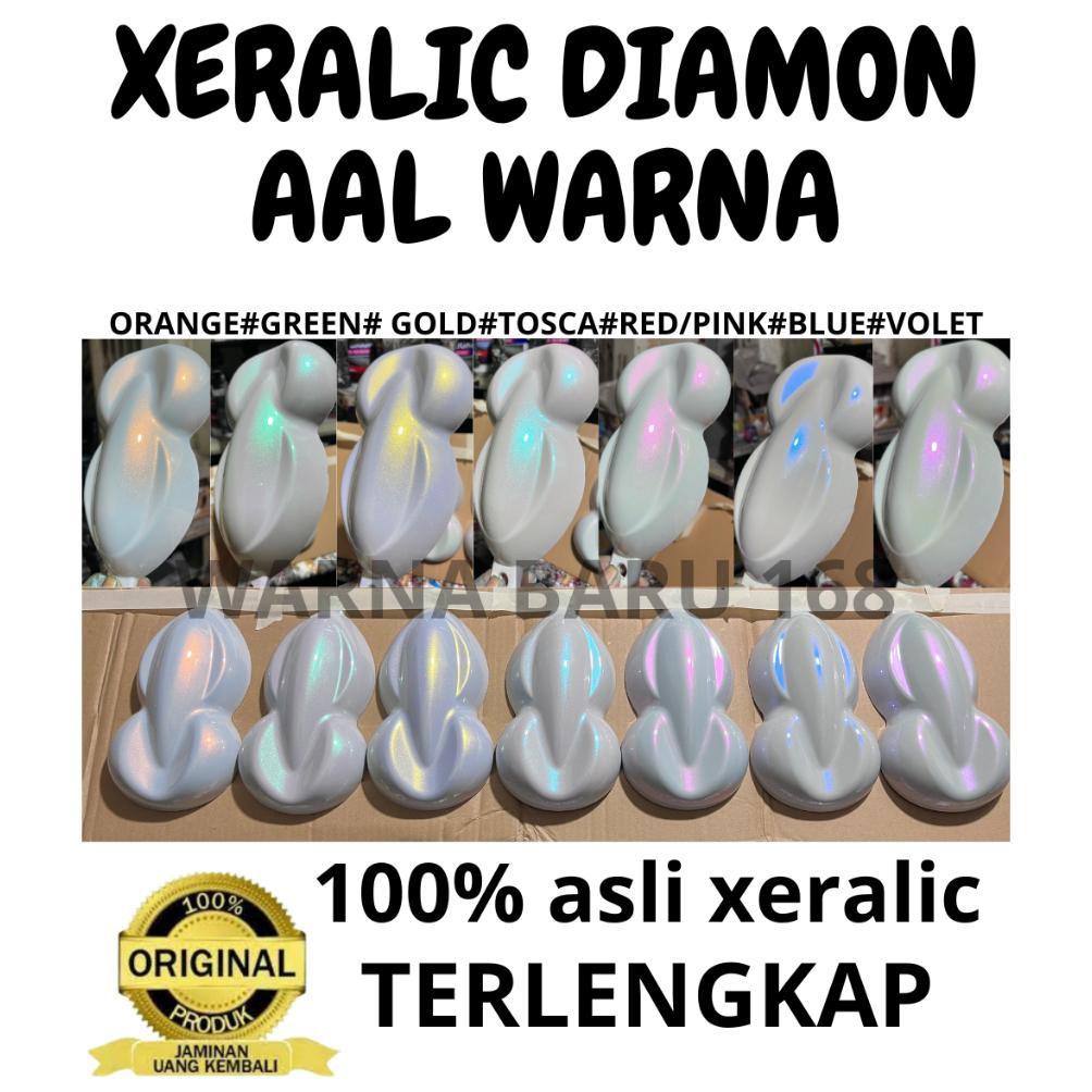 Cat PU XERALIC/xyrallic diamon/spesial efect orange,gold,green,tosca,blue,pink/red dan volet Perawat