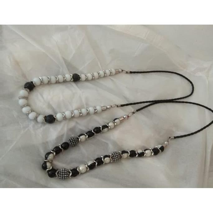 #####] kalung tali mutiara putih hitam oleh oleh bali souvenir