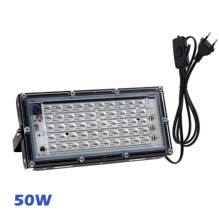 Lampu Sorot Led Uv Aquarium Ikan 50W  + Saklar Kabel On Off Lampu