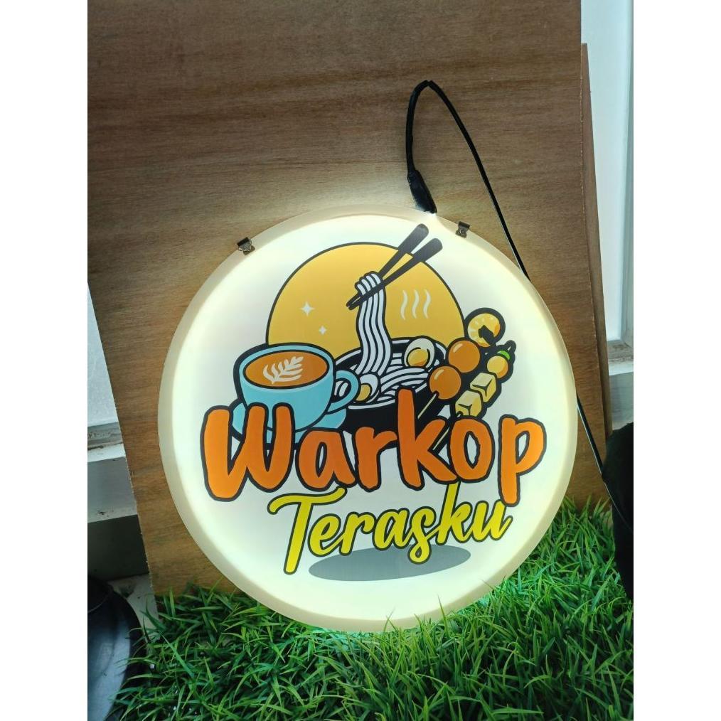 Akrilik Neon Box Slim Terbaru (Ukuran Standar) Acrylic Lampu FREE DESIGN, Neon box custom logo Lampu