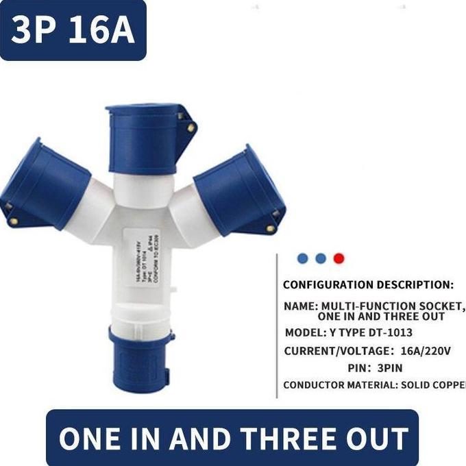Promo Industrial Plug Socket 3 Pin 16A Industrial Socket Tee 1013 Industrial Plug Socket Cod
